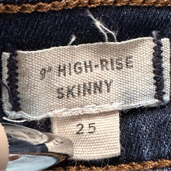 Madewell 9” high rise skinny dark wash denim jeans women’s 25‎ - Picture 5 of 16
